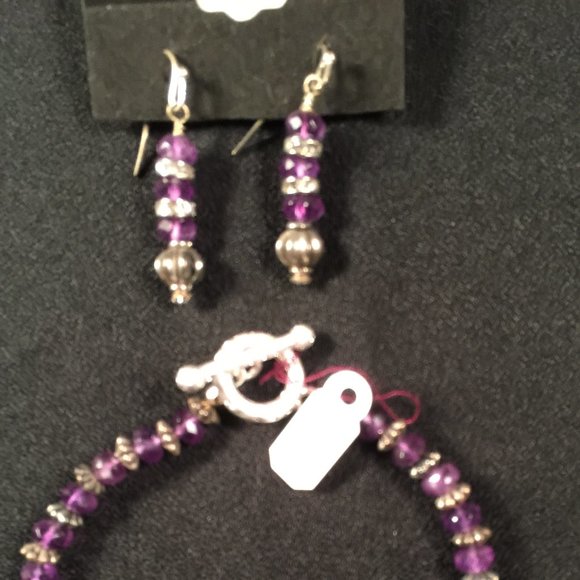 Amethyst parure 3 item set - Picture 6 of 8